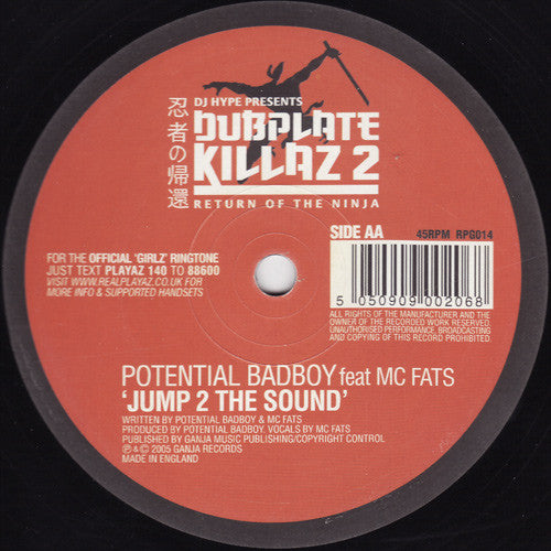 Dubplate Killaz 2 Potential Bad Boy Feat. MC Fats – Girlz / Jump 2 The Sound
