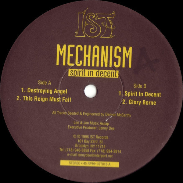 IST015  Mechanism ‎– Spirit In Decent